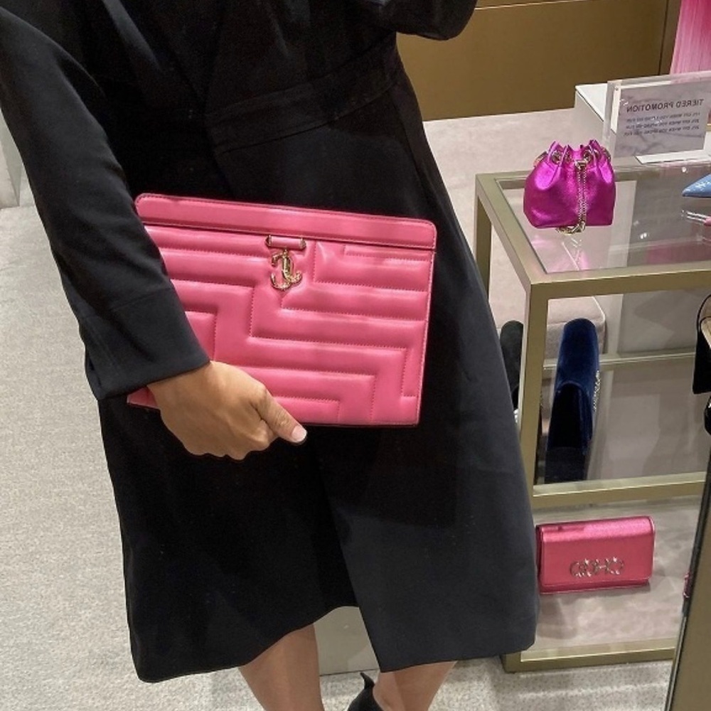 Jimmy Choo Pink Quilted Crossbody Bag